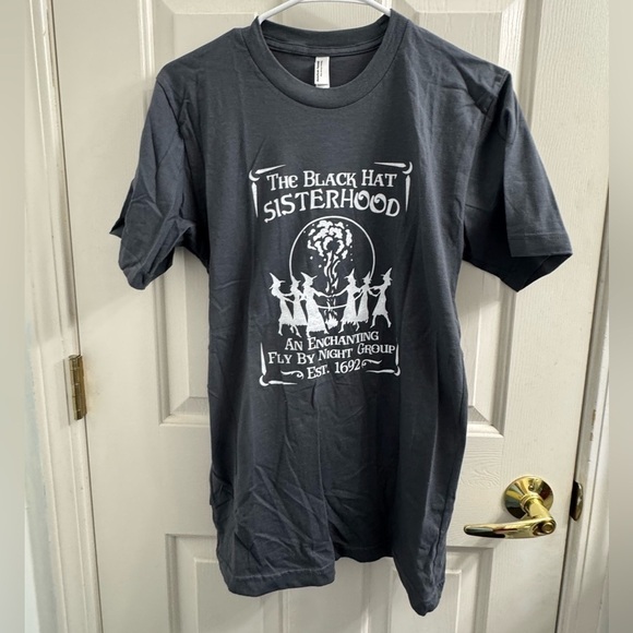 American Apparel Tops - Black Hat Sisterhood Graphic T-Shirt for Halloween/fall